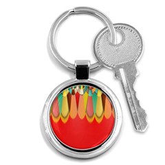 Colors On Red Key Chains (round)  by linceazul