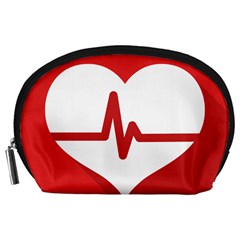 Cardiologist Hypertension Rheumatology Specialists Heart Rate Red Love Accessory Pouches (large)  by Mariart