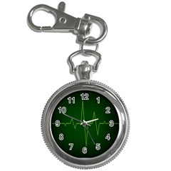 Heart Rate Green Line Light Healty Key Chain Watches by Mariart