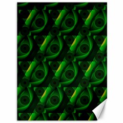 Green Eye Line Triangle Poljka Canvas 36  X 48   by Mariart