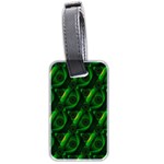 Green Eye Line Triangle Poljka Luggage Tags (Two Sides) Front