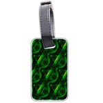 Green Eye Line Triangle Poljka Luggage Tags (Two Sides) Back