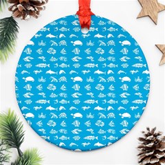 Fish Pattern Ornament (round) by ValentinaDesign