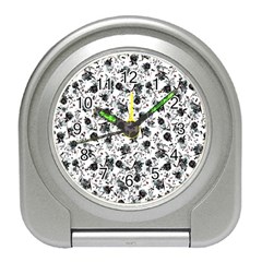 Floral Pattern Travel Alarm Clocks by ValentinaDesign