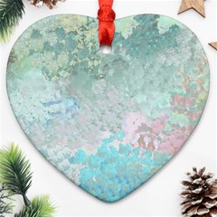 Pastel Garden Heart Ornament (two Sides) by digitaldivadesigns