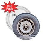 Flat Tire Vehicle Wear Street 2.25  Buttons (100 pack)  Front