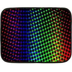 Digitally Created Halftone Dots Abstract Double Sided Fleece Blanket (mini)  by Nexatart