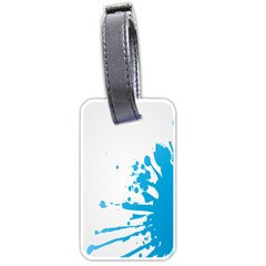 Blue Stain Spot Paint Luggage Tags (one Side)  by Mariart