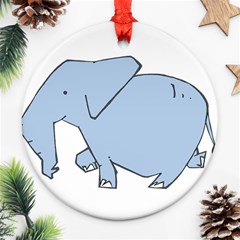 Illustrain Elephant Animals Ornament (round) by Mariart