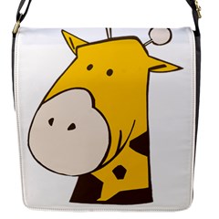 Illustrain Giraffe Face Animals Flap Messenger Bag (s) by Mariart