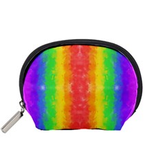 Striped Painted Rainbow Accessory Pouches (small)  by Brini