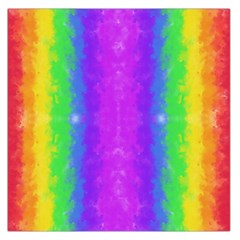 Striped Painted Rainbow Large Satin Scarf (square) by Brini