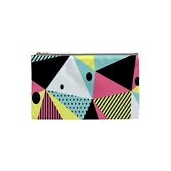 Geometric Polka Triangle Dots Line Cosmetic Bag (small)  by Mariart