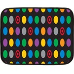 Polka Dots Rainbow Circle Double Sided Fleece Blanket (Mini)  35 x27  Blanket Back