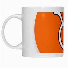 Taurus Symbol Sign Orange White Mugs by Mariart