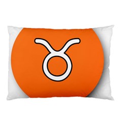 Taurus Symbol Sign Orange Pillow Case by Mariart