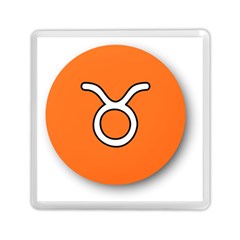 Taurus Symbol Sign Orange Memory Card Reader (square)  by Mariart