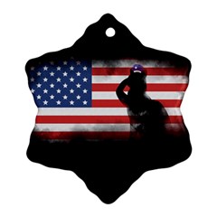 Honor Our Heroes On Memorial Day Ornament (snowflake) by Catifornia