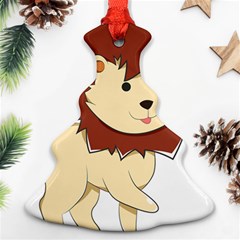 Happy Cartoon Baby Lion Ornament (christmas Tree)  by Catifornia