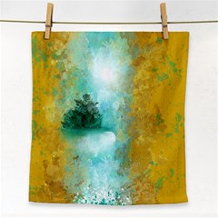 Turquoise River Face Towel by digitaldivadesigns