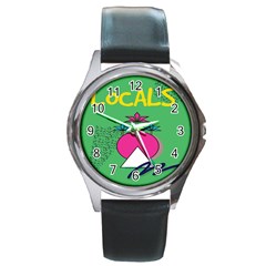 Behance Feelings Beauty Local Polka Dots Green Round Metal Watch by Mariart