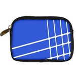 Line Stripes Blue Digital Camera Cases Front