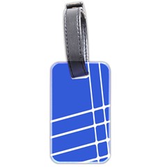 Line Stripes Blue Luggage Tags (two Sides) by Mariart