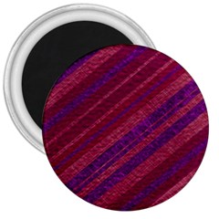 Maroon Striped Texture 3  Magnets by Mariart