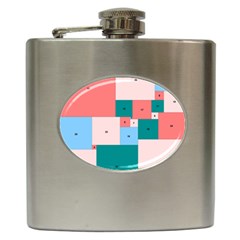 Simple Perfect Squares Squares Order Hip Flask (6 Oz) by Mariart