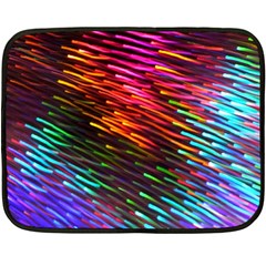 Rainbow Shake Light Line Double Sided Fleece Blanket (mini)  by Mariart