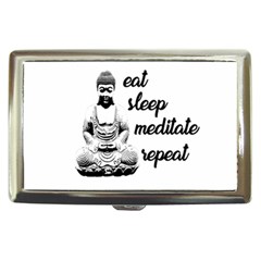 Eat, Sleep, Meditate, Repeat  Cigarette Money Cases by Valentinaart