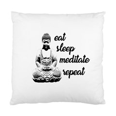 Eat, Sleep, Meditate, Repeat  Standard Cushion Case (one Side) by Valentinaart