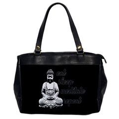 Eat, Sleep, Meditate, Repeat  Office Handbags by Valentinaart