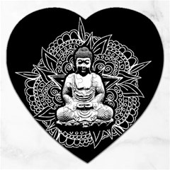 Ornate Buddha Jigsaw Puzzle (heart) by Valentinaart