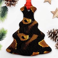 Gold Snake Skin Christmas Tree Ornament (two Sides) by BangZart