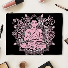 Ornate Buddha Cosmetic Bag (xl) by Valentinaart