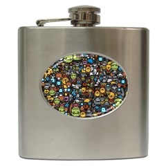 Many Funny Animals Hip Flask (6 Oz) by BangZart