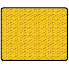 Yellow Dots Pattern Double Sided Fleece Blanket (medium)  by BangZart