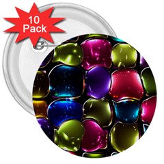 Stained Glass 3  Buttons (10 Pack)  by BangZart