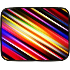 Funky Color Lines Fleece Blanket (mini) by BangZart