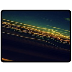 Night Lights Fleece Blanket (large)  by BangZart