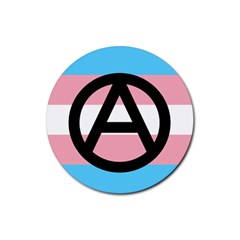 Anarchist Pride Rubber Coaster (round)  by TransPrints