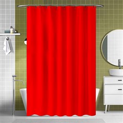 Solid Christmas Red Velvet Shower Curtain 48  X 72  (small)  by PodArtist