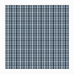 Silent Night Blue Mini Gingham Check Plaid Medium Glasses Cloth (2-side) by PodArtist