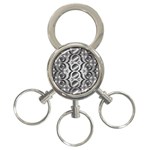 Metal Circle Background Ring 3-Ring Key Chains Front