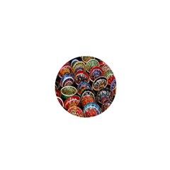 Colorful Oriental Bowls On Local Market In Turkey 1  Mini Buttons by BangZart