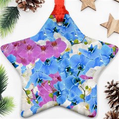 Tulips Floral Pattern Ornament (star) by paulaoliveiradesign