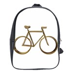 Elegant Gold Look Bicycle Cycling  School Bags(Large)  Front