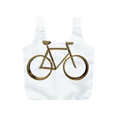 Elegant Gold Look Bicycle Cycling  Full Print Recycle Bags (s)  by yoursparklingshop