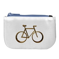 Elegant Gold Look Bicycle Cycling  Large Coin Purse by yoursparklingshop